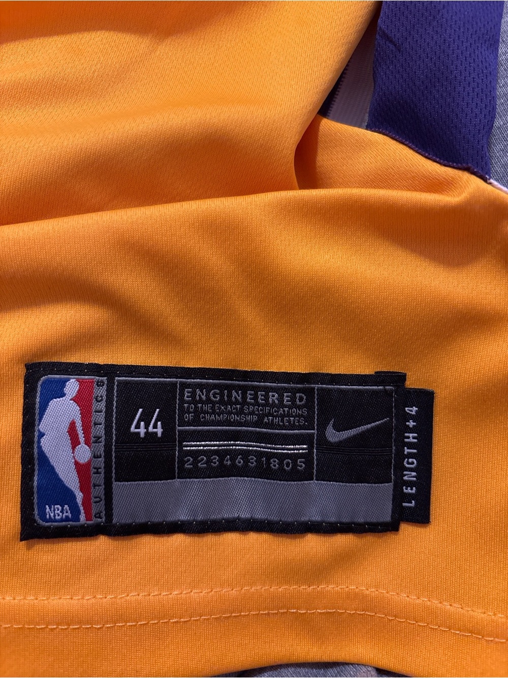 Nike Los Angeles Lakers #2 Yellow Basketball Jersey - Ball - Picture 3 of 3
